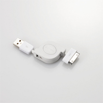 iPhone用巻き取り式充電・転送ケーブル 写真:MPA-IRL08WH〈ホワイト〉