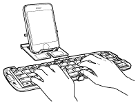 3段階に角度調整ができるiPhoneスタンドが付属