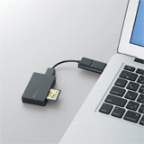 USB(mini-B)⇔USB(A)ケーブルによりパソコンへの接続も可能
