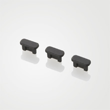 スマートフォン用microUSB端子カバー 写真:P-CAAMBBK〈ブラック〉