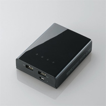2ポート・約3回充電タイプ“DE-M01L-7830シリーズ”写真:DE-M01L-7830BK〈ブラック〉