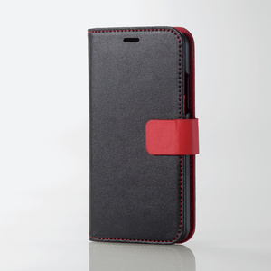 iPhone X用レザーカバー/スプリットレザー/Tec Tailor/ベルト付(PM-A17XPLFHSBK)