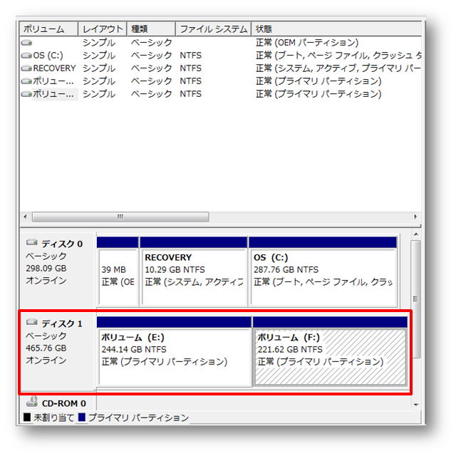 Hdd パーティションの分割 統合方法 Windows