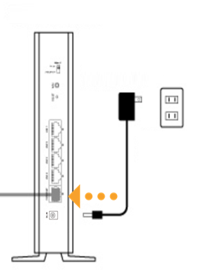 ルーターの電源を入れる画像