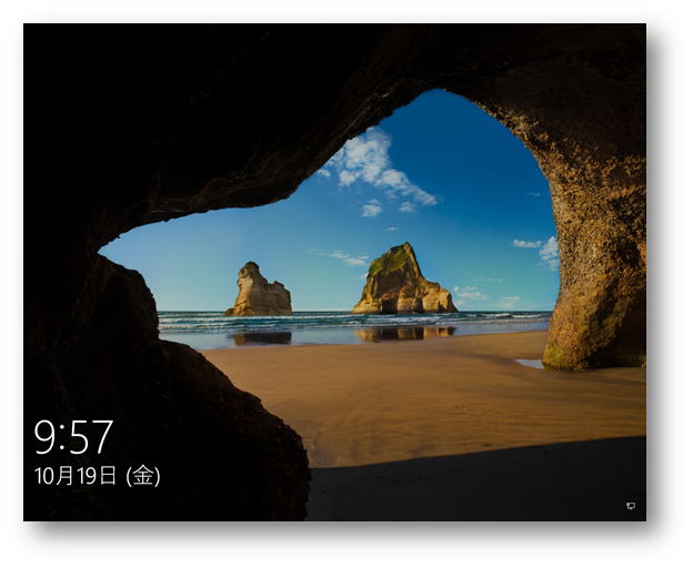 Windows10ロック画面