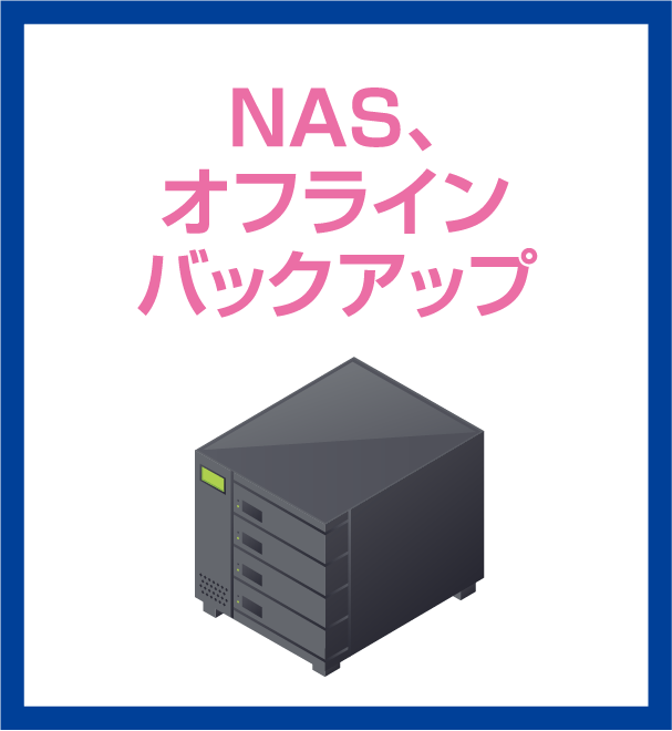 NAS、オフラインバックアップ
