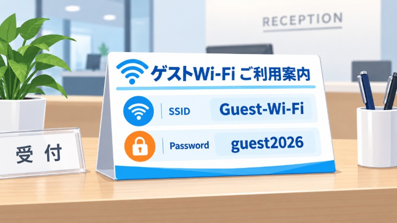 ゲストWi-Fi設計時に確認すべき6つのチェック項目を示す図