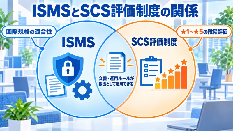 ISMSとSCS評価制度の関係性を示すベン図