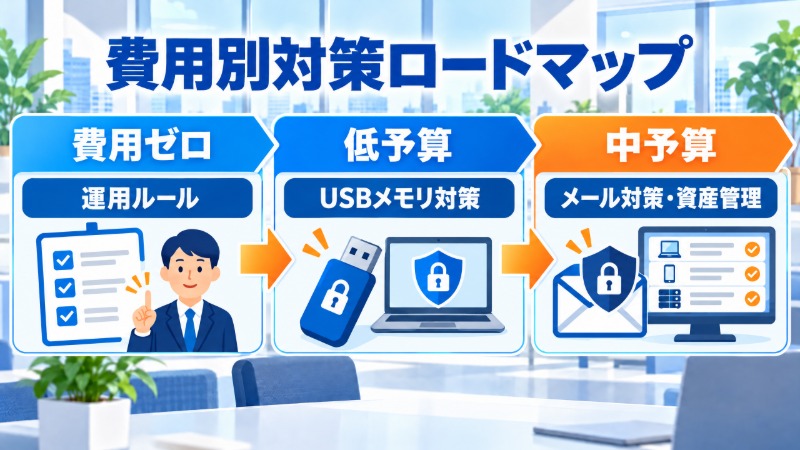 中小企業が想定すべき3つの被害シナリオを示す図