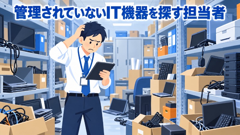 IT資産管理台帳の記載項目例を示すスプレッドシートの図