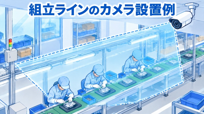 フォークリフトと作業員の動線が交わる工場内の様子