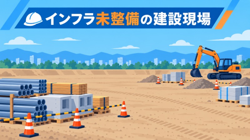 建設現場の監視カメラ向け電源確保の3つの方式を比較する図