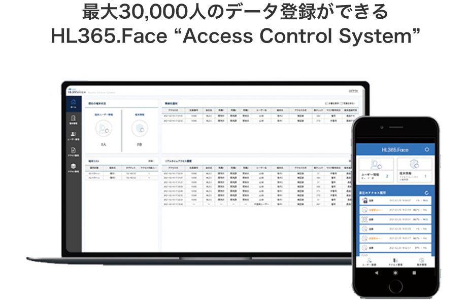 最大30,000人のデータ登録ができる HL365.Face Access Control System
