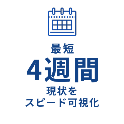 最短4週間 現状をスピード可視化