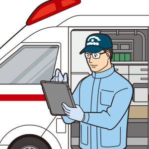 救急隊員の携行端末のイメージ図