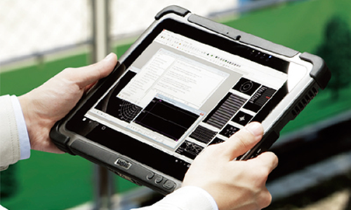 堅牢タブレットが、現場の管理効率をさらに加速させる。