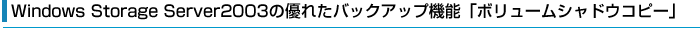 Windows Storage Server2003̗DꂽobNAbv@\u{[VhERs[v