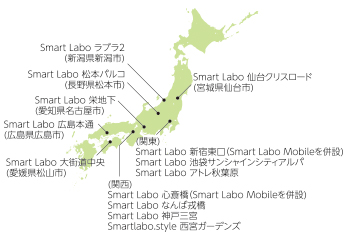 对13个地方全国展开的Smart Labo