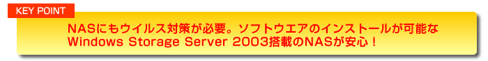 NASɂECX΍􂪕KvB\tgEGÃCXg[\WindowsStorageServer2003ڂNASSI