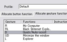 Assign functions to mouse buttons and tilt wheel