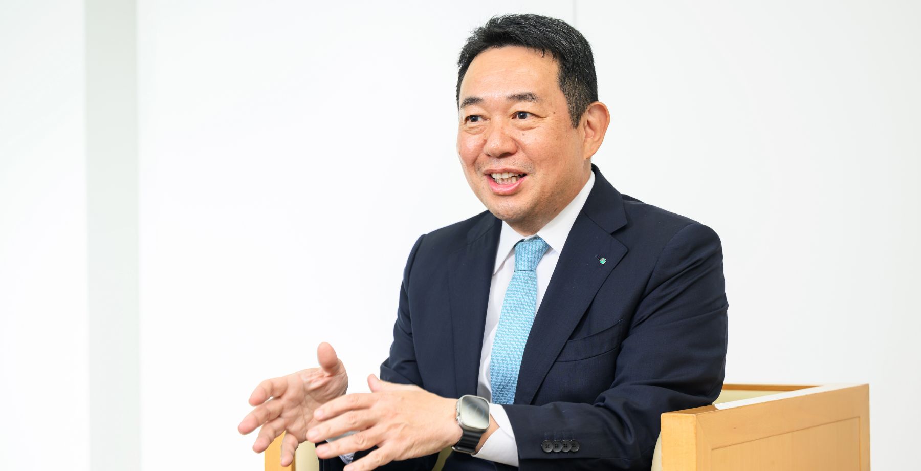 Photo of Koichi Iwami Representative Director and President (Chair of Sustainability Committee) ELECOM CO., LTD.