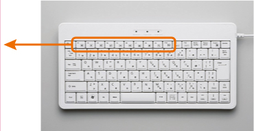 t@NVL[̂[F1]`[F10]ɂ́AfBAĐC^[lbgȂǂɕ֗10ނ̃zbgL[蓖ĂĂ܂B