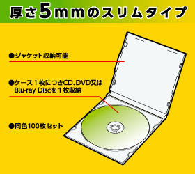 厚さ5mmのスリムタイプ