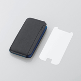 GALAXY S用ソフトレザーケース(ヨコ入れ)写真:PD-SC02LSYBK〈ブラック〉
