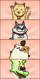 選べる4種のキャラクター