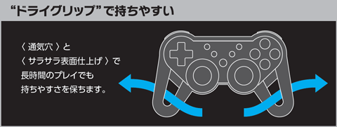 ドライグリップで持ちやすい