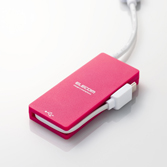 USB microBケーブルを本体に固定可能。