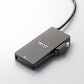 USB microBケーブルを本体に固定可能。