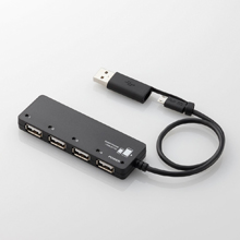 USB microBUSB AϊA_v^tmoXp[pnʐ^FU2HS-MB02-4BBKqubNr