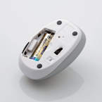 本体に収納可能なレシーバをはじめ、電源スイッチ、電池残量表示ランプなど便利な機能を装備。