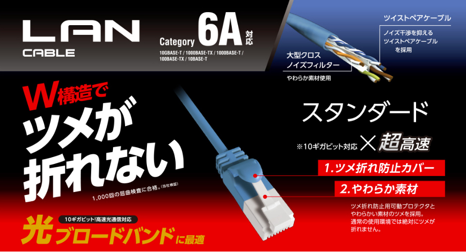 ツメ折れ防止プロテクタと新素材コネクタのダブル構造　LD-GPATBURSシリーズに新バリエーションが登場