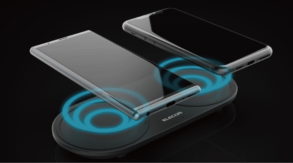 2台同時に10W急速充電できるQi規格対応ワイヤレス充電器が登場