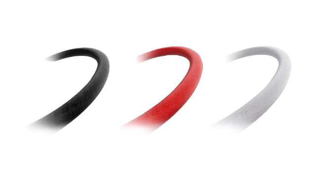 ケーブルは0.7/1,2/2.0mの3バリエーション×3カラー
