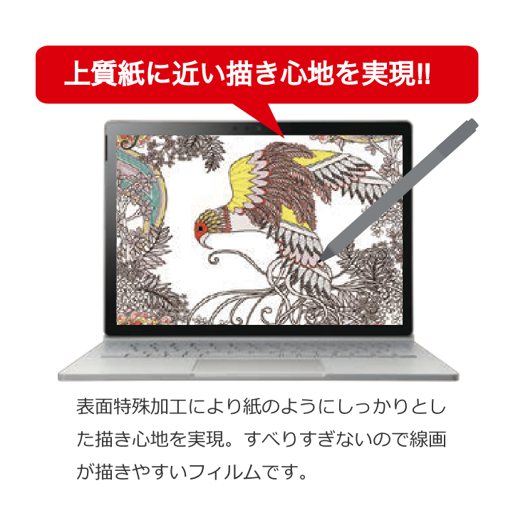 上質紙に近い描き心地を実現!!