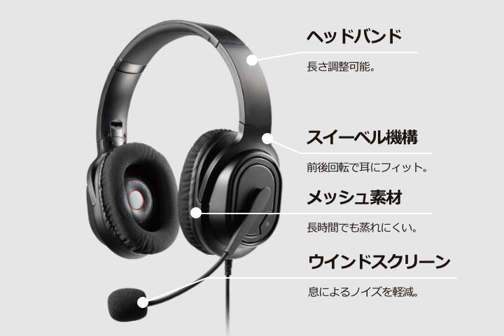 高音質・軽量設計で長時間でも快適！両耳オーバーヘッドセット