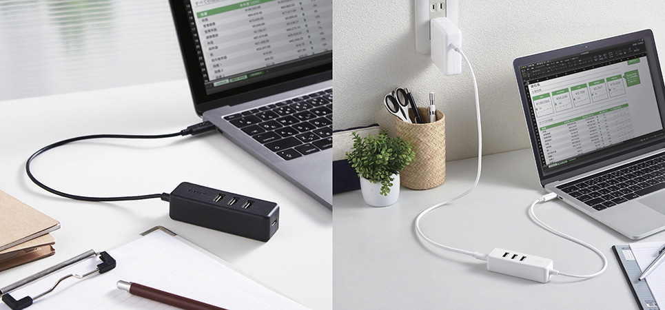 USBデバイスと充電器をまとめて付け外し！