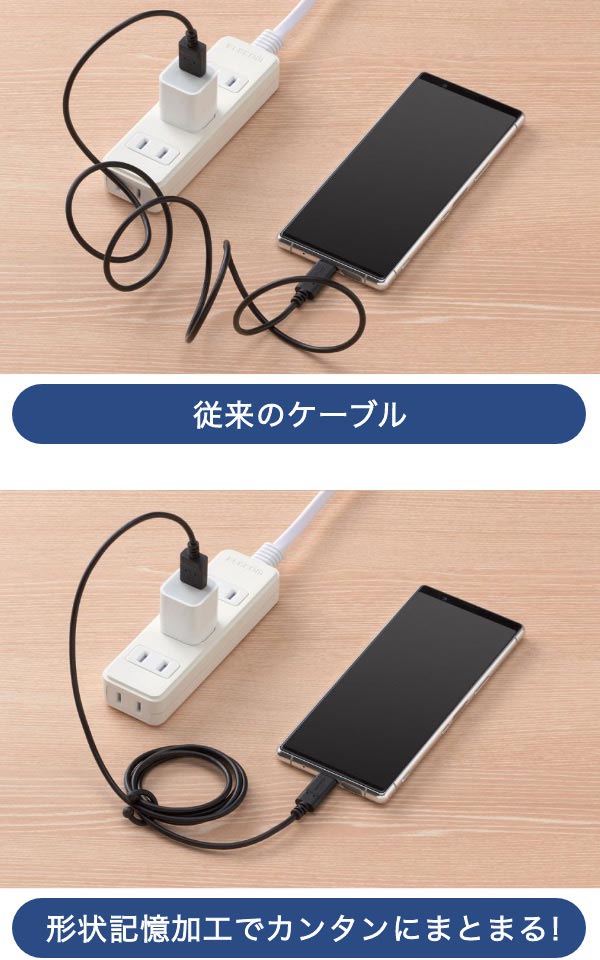 独自技術の形状記憶加工ケーブル