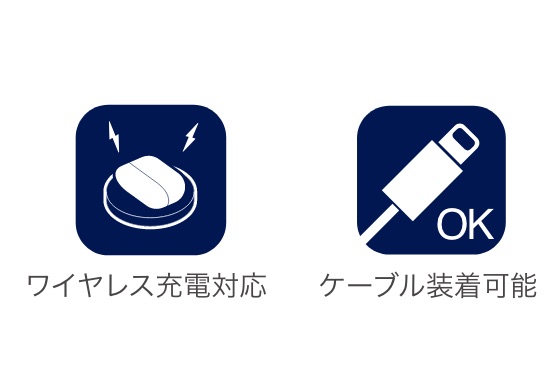 ケースを装着したまま、ワイヤレス充電または、Lightningケーブルでの充電が可能