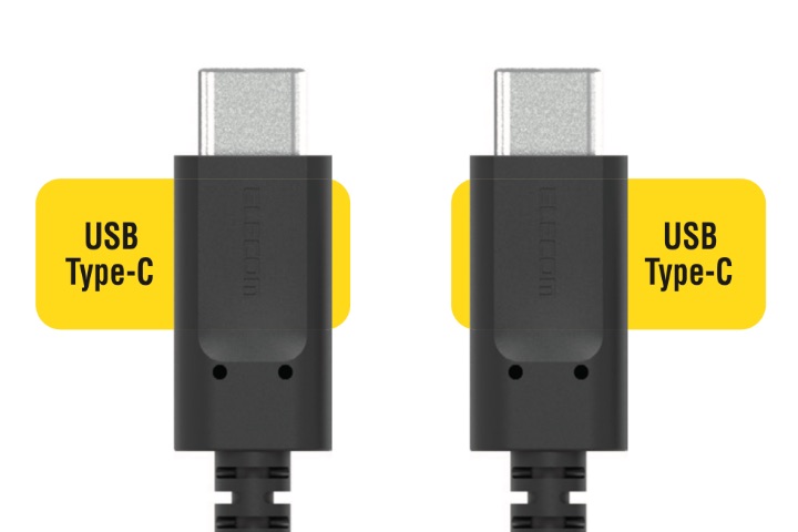 C-Cは最大60Wで接続機器の充電が可能です（USB Power Deliveryによる60W以下の給電に対応）