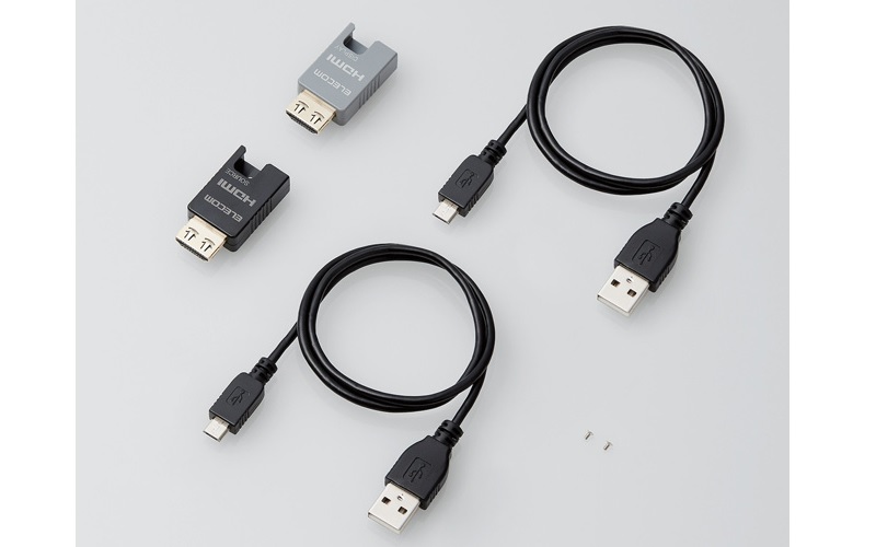 電源供給用のUSBケーブルが2本付属