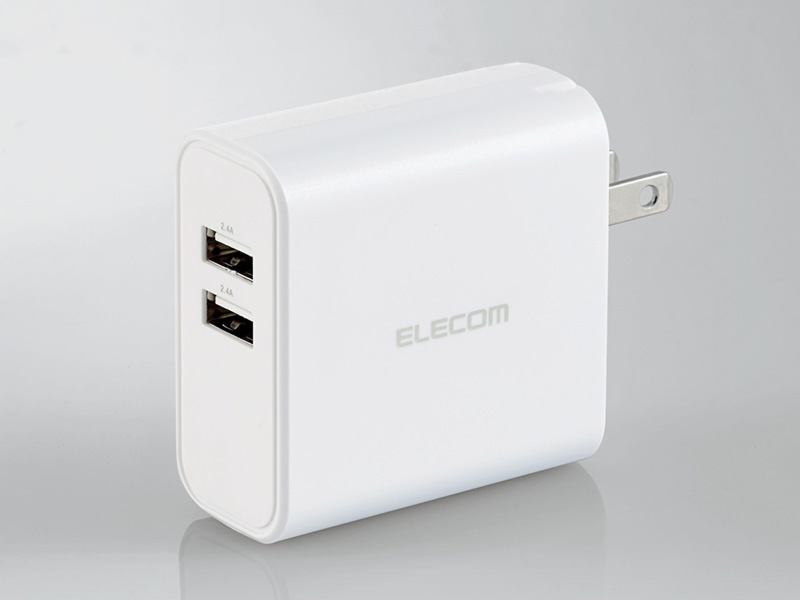 独立設計だから2台同時にパワフル充電が可能！2ポート合計最大24Wの高出力AC充電器がリーズナブルな価格で新登場 - 最新情報 - 新製品情報｜ ELECOM