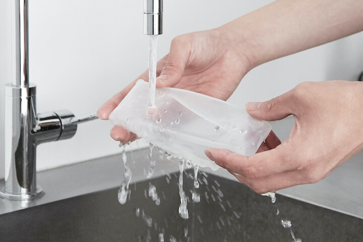 水洗い可能で常に清潔な状態で使用可能