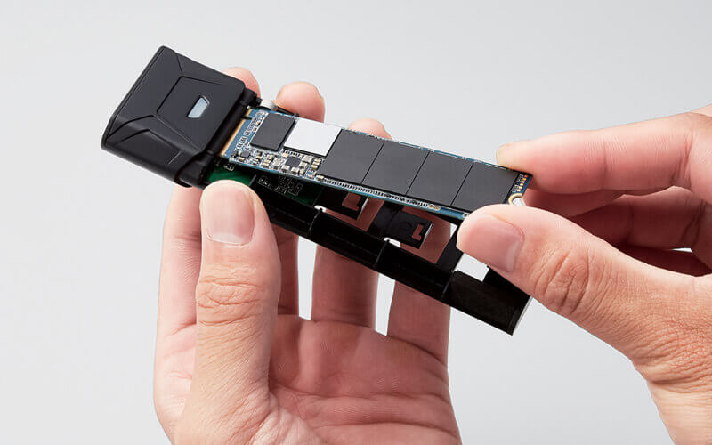 交換後の旧SSDを外付けSDDとして使用可能