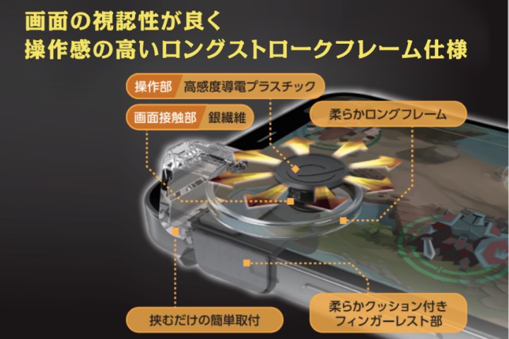 画面の視認性が良く操作感の高いロングストロークフレーム仕様