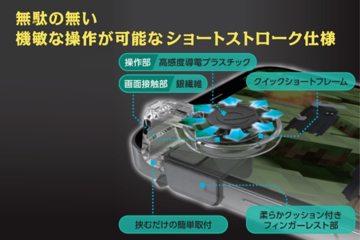 無駄の無い機敏な操作が可能なショートストローク仕様