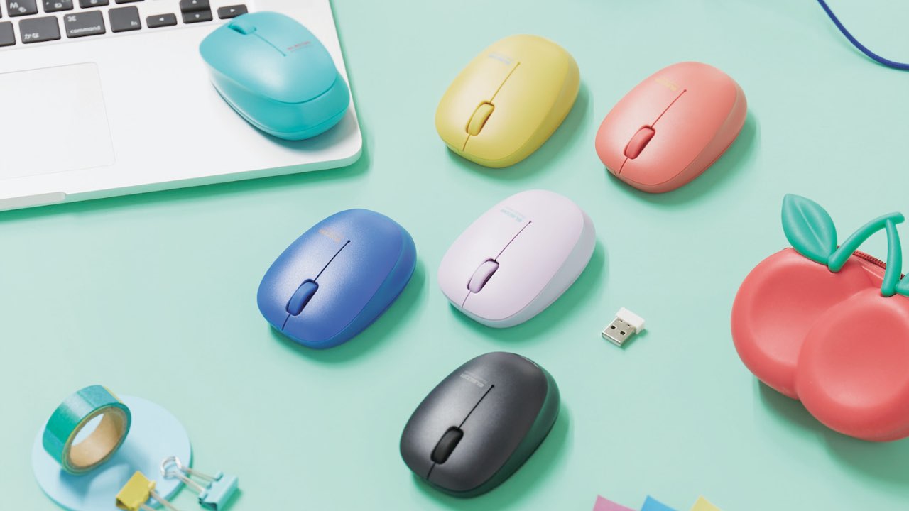 マウス本体には、楽しい学習環境づくりをサポートする発色の良い6色のカラーを採用しています。